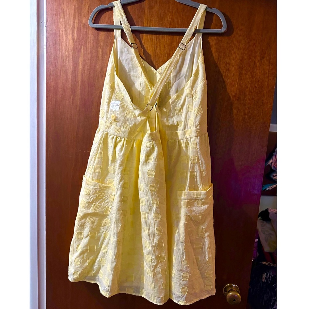 NWT Modcloth Pastel Yellow Everyday Vacay Dress Sleeveless w  Pockets 14 XL - Picture 5 of 8